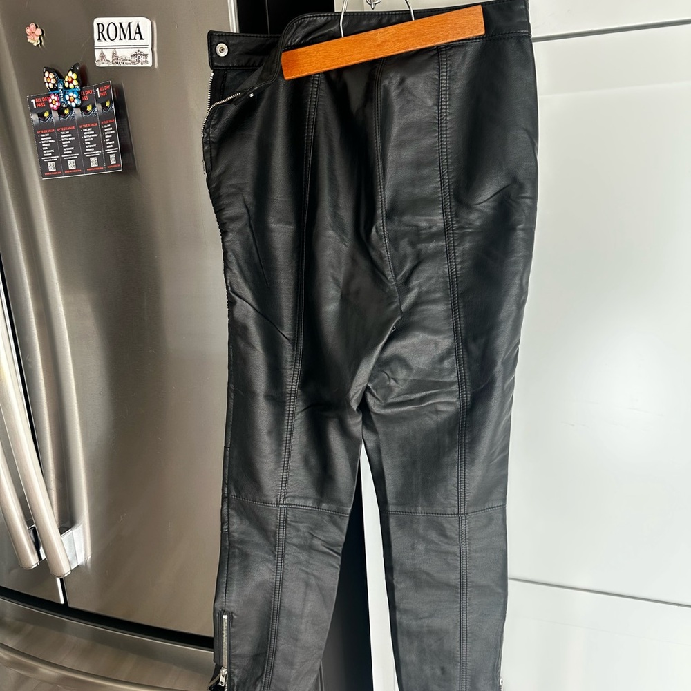 Free People women's Black Leather Pants